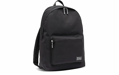 Replay Herren Rucksack Schule, Total Black 998 (Schwarz), Onesize von Replay