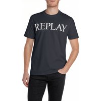 Replay Herren Rundhals T-Shirt BASIC JERSEY BIG 30/1 Regular Fit von Replay