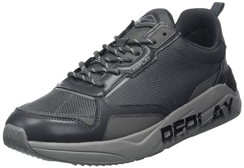 Replay Herren Sneaker Tennet Inky Schuhe, Schwarz (Black Dk Grey 167), 40 von Replay