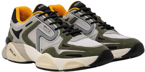 Replay Herren Gms9m .000.c0002t Sneaker, 2298 Mil Grn Grey, 43 EU von Replay