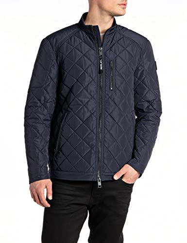 Replay Herren Steppjacke mit Reißverschluss, Blue 086 (Blau), S von Replay