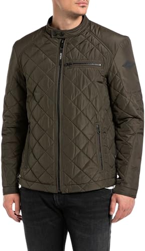 Replay Herren Steppjacke Übergangsjacke, Grün (Dark Olive 935), XS von Replay