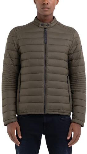 Replay Herren Steppjacke Übergangsjacke Recyceltes Nylon, Dark Olive... 928 (Grün), XL von Replay