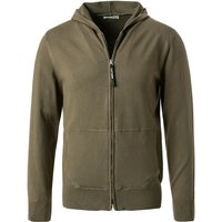 Replay Herren Strickjacke grün Baumwolle unifarben von Replay