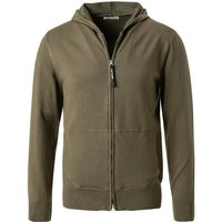 Replay Herren Strickjacke grün Baumwolle unifarben von Replay