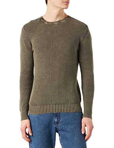 Replay Herren Strickpullover mit Rundhals-Ausschnitt, Mud 212 (Braun), L von Replay