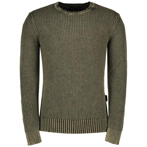 Replay Herren Strickpullover aus Baumwolle, Grün (Mud Green 759), XXL von Replay