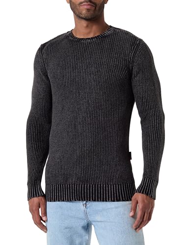 Replay Herren Strickpullover aus Baumwolle, Schwarz (Black 098), M von Replay