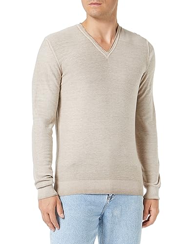 Replay Herren Strickpullover mit V-Ausschnitt, Mud 842 (Braun), XL von Replay