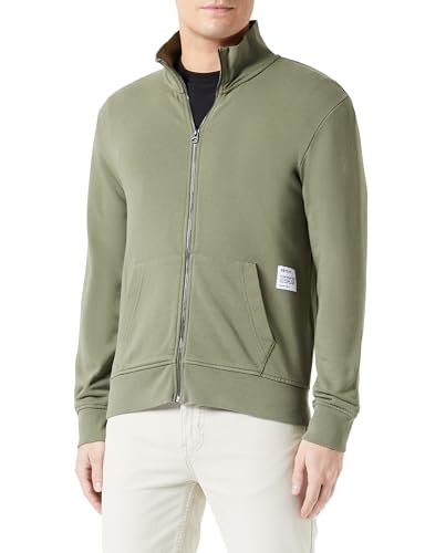 Replay Herren Sweatjacke aus Baumwolle, Light Military 408 (Grün), M von Replay