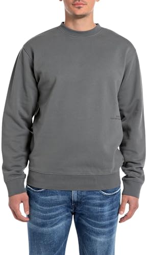 Replay Herren Sweatshirt Oversized, Grau (Iron Grey... 493), XS von Replay