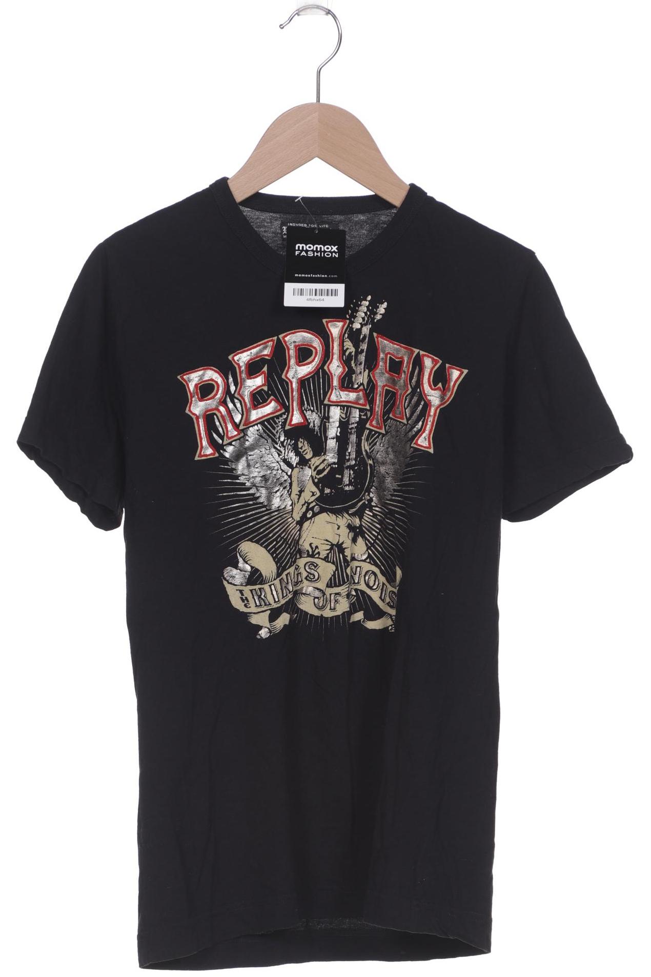 Replay Herren T-Shirt, schwarz von Replay