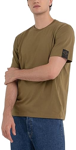 Replay Herren T-Shirt Kurzarm Rundhalsausschnitt, Army Green 238 (Grün), XS von Replay