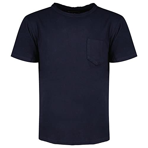 Replay Herren T-Shirt Kurzarm mit Brusttasche, Blue 085 (Blau), XL von Replay