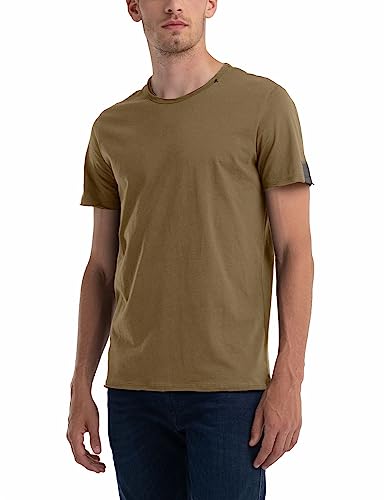 Replay Herren T-Shirt Kurzarm mit Rundhals Ausschnitt, Army Green 238 (Grün), XL von Replay