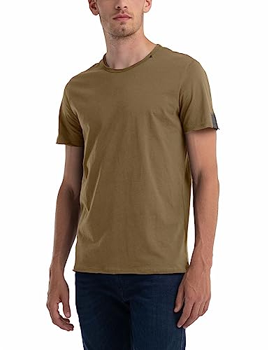 Replay Herren T-Shirt Kurzarm mit Rundhals Ausschnitt, Army Green 238 (Grün), 3XL von Replay