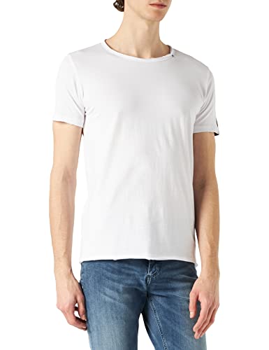 Replay Herren T-Shirt Kurzarm mit Rundhals Ausschnitt, Optical White 001 (Weiß), L von Replay