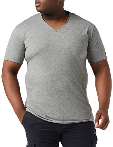 Replay Herren T-Shirt Kurzarm mit V-Neck Ausschnitt, Grau (Dark Grey Melange M03), XL von Replay