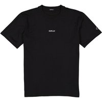 Replay Herren T-Shirt schwarz Baumwolle von Replay