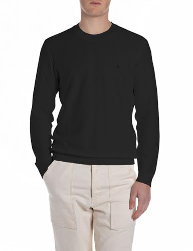 Replay Herren UK4717 Pullover, 098 Black, XXXL von Replay