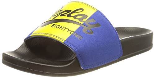 REPLAY Herren UP-Barbados Hausschuh, 330 Blue Yellow, 41 EU von Replay