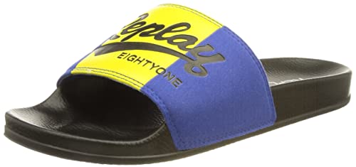 REPLAY Herren UP-Barbados Hausschuh, 330 Blue Yellow, 42 EU von Replay