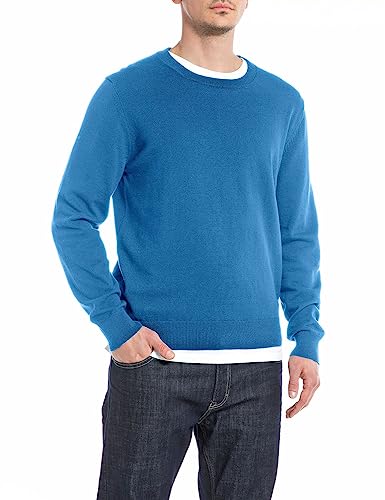 Replay Herren Pullover aus Baumwolle, Neon Sky 180 (Blau), M von Replay