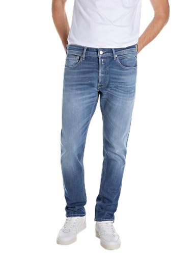 Replay Herren WILLBI Jeans, 009 MEDIUM Blue, 36W x 32L von Replay