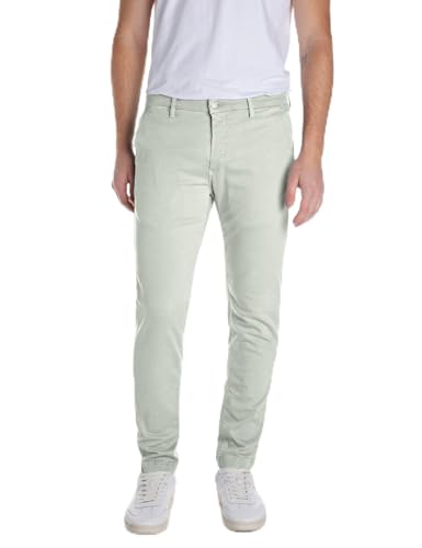 Replay Herren Zeumar Hyperchino Color Xlite Jeans, 005 Light Mint, 33 W/32 L von Replay
