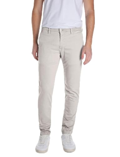 Replay Herren Zeumar Hyperchino Color Xlite Jeans, 013 Alabaster, 31W x 30L von Replay