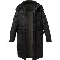 Replay Herren Parka schwarz Mikrofaser unifarben von Replay