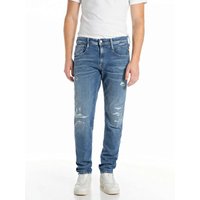 Replay Jeans Anbass mit Stretchanteil im Used-Look, Slim Fit in 32/34 von Replay