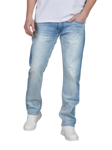 Replay Jeans Herren Stretch Straight Fit Grover Jeanshose Hose Denim, Länge:30L, Farbe:Light Blue Denim (MA972Z.000.917.010), Weite:34W von Replay