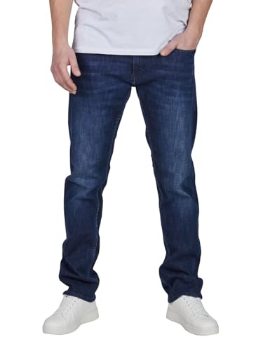 Replay Jeans Herren Stretch Straight Fit Grover Jeanshose Hose Denim, Länge:34L, Farbe:Dark Blue Denim (MA972Z.000.917.007), Weite:32W von Replay