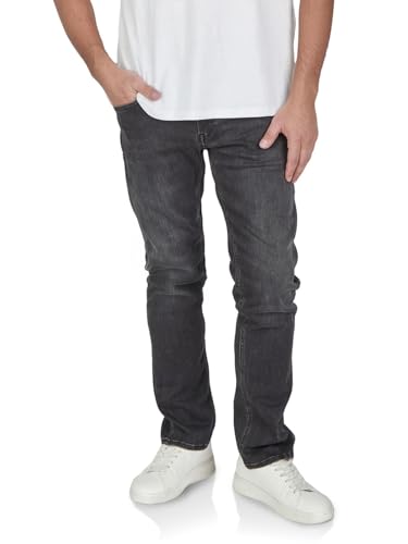 Replay Jeans Herren Stretch Straight Fit Grover Jeanshose Hose Denim, Länge:34L, Farbe:Dark Grey (097), Weite:38W von Replay
