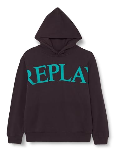 Replay Jungen Hoodie Baumwolle, Lila (Dark Purple 571), 14 Jahre von Replay