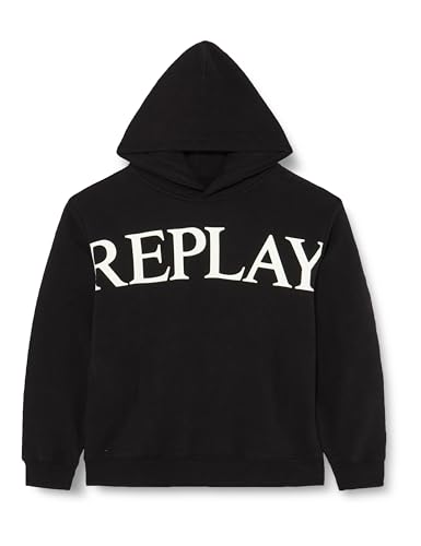 Replay Jungen Hoodie aus Baumwolle, Black 098 (Schwarz), 14 Jahre von Replay