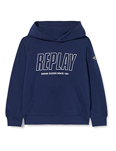 Replay Jungen Hoodie aus Baumwollmix, Mariner 792 (Blau), 6 Jahre von Replay