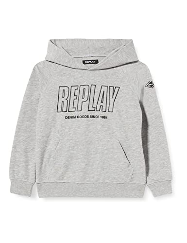 Replay Jungen Hoodie aus Baumwollmix, Grey Melange M02 (Grau), 16 Jahre von Replay