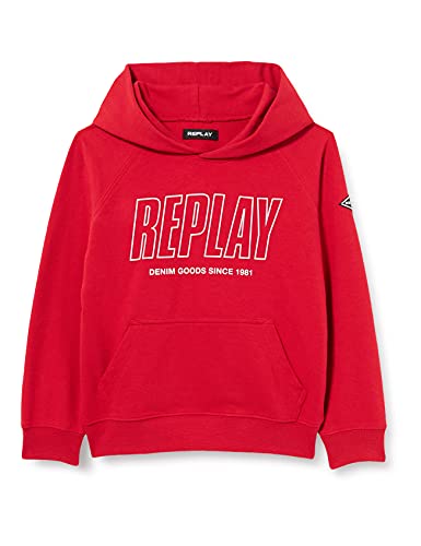 Replay Jungen Hoodie Baumwollmix, Rot (Geranium Red 559), 16 Jahre von Replay