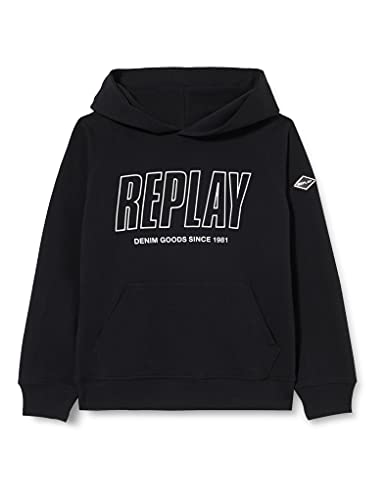 Replay Jungen Hoodie Baumwollmix, Schwarz (Black 098), 6 Jahre von Replay