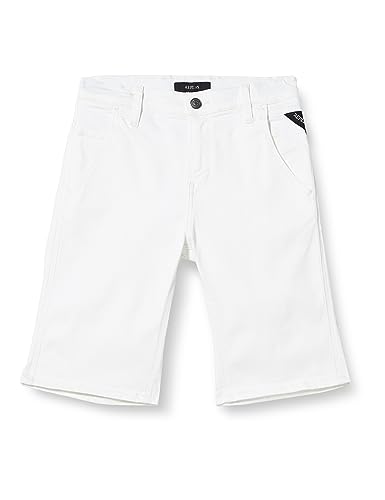 REPLAY Jungen Jazlin Jeans-Shorts, 001 White, 6A von Replay