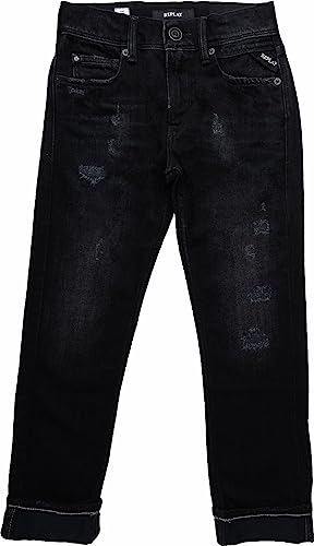 Replay Jungen Jeans Neill Regular-Fit mit Stretch, Black 098 (Schwarz), 4 Jahre von Replay