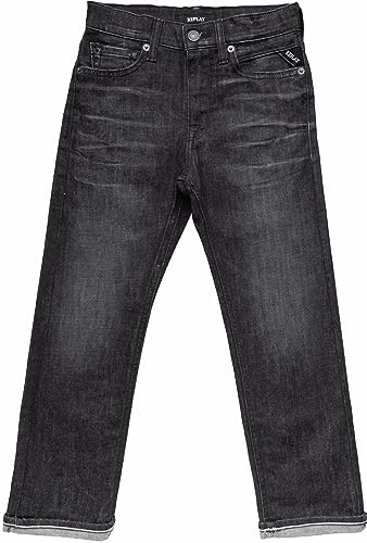 Replay Jungen Jeans Thad Regular-Fit, Black 098 (Schwarz), 10 Jahre von Replay