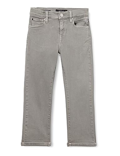 Replay Jungen Jeans Thad Regular-Fit Hyperflex Colour X-Lite mit Stretch, Warm Grey 825 (Grau), 14 Jahre von Replay