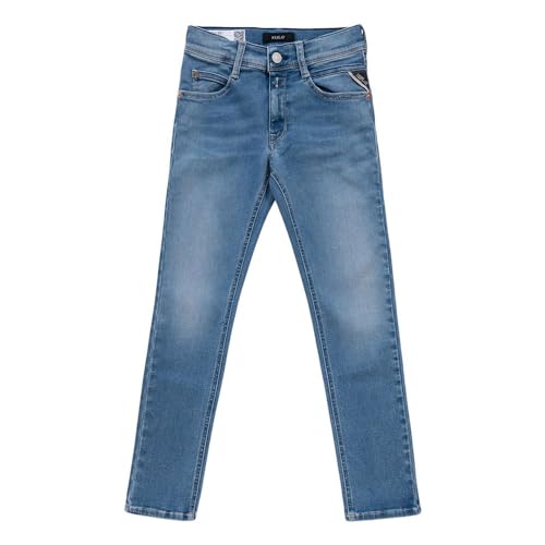 Replay Jungen Jeans Wallys Super Slim-Fit Hyperflex mit Stretch, Blau (Light Blue 010), 6 Jahre von Replay