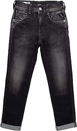 REPLAY Jungen Jeans Hose Brae, Black 098 (Schwarz), 8 Jahre von Replay