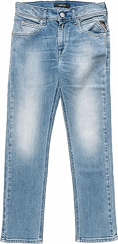 Replay Jungen Jeans Wallys Super Slim-Fit mit Stretch, Blau (Light Blue 010), 16 Jahre von Replay