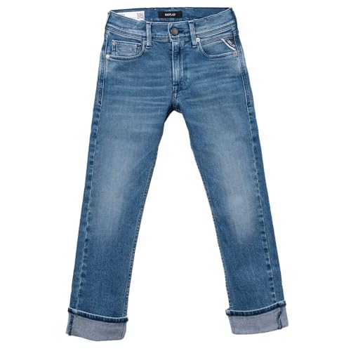 Replay Jungen Jeans mit Super Stretch, Blau (Light Blue 010), 12 Jahre von Replay