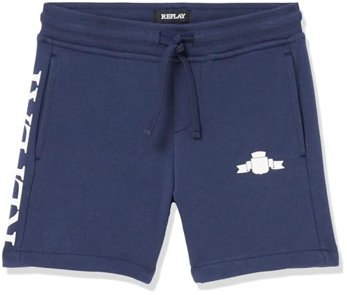 Replay Jungen Jogginghose Kurz zum Schnüren, Deep Blue 088 (Blau), 6 Jahre von Replay
